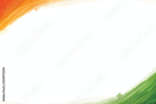 india watercolor greeting orange, green, Tricolor, banner, independence day, republic day, design 15 august, 26 january, saffron, kesari, brush, stroke, print, grunge, splash, banner, poster,