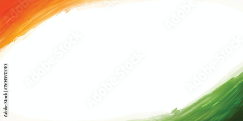india watercolor greeting orange, green, Tricolor, banner, independence day, republic day, design 15 august, 26 january, saffron, kesari, brush, stroke, print, grunge, splash, banner, poster,