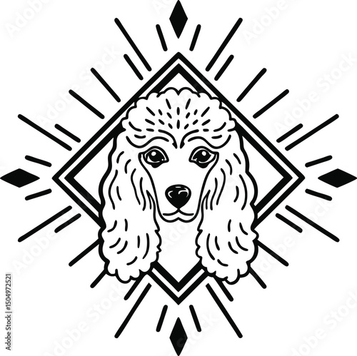 Dog Poodle Silhouette Vector Clipart Illustration png icon