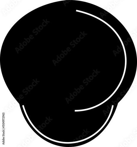Black police hat icon in flat style. Police officer uniform item with badge. Realistic policeman uniform headgear vector from law and justice for web and mobile app isolated on transparent background.