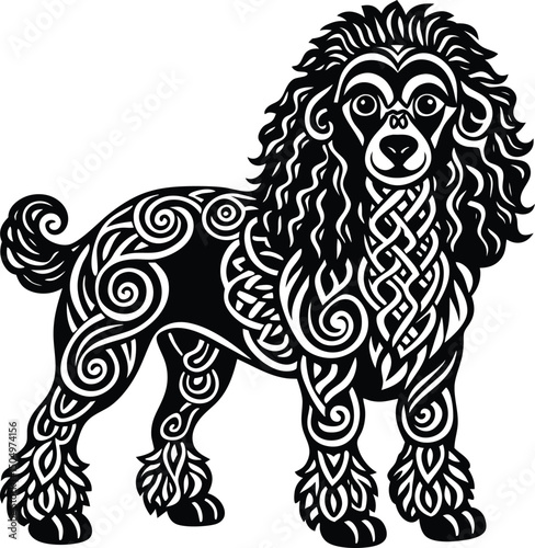 Dog Poodle Silhouette Vector Clipart Illustration png icon