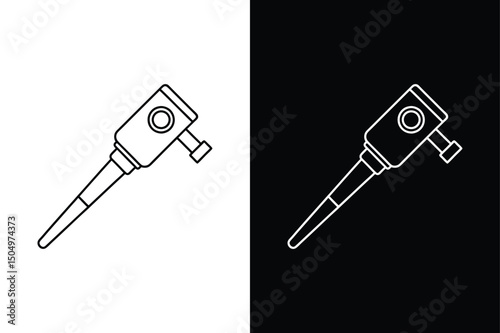Vector Otoscope Outline Icon. Simple Linear Design for Web and Mobile Use