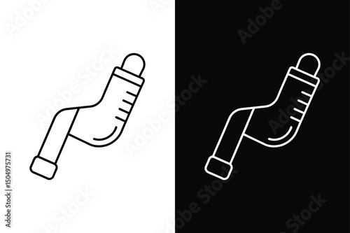Spirometer line icon. Vector illustration isolated on white black background design