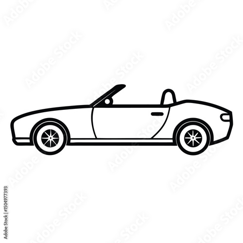 Luxury classic sports car isolated on a white background