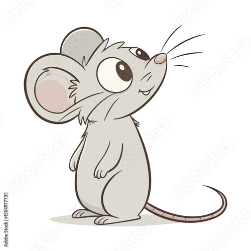Sticker design with cute mouse