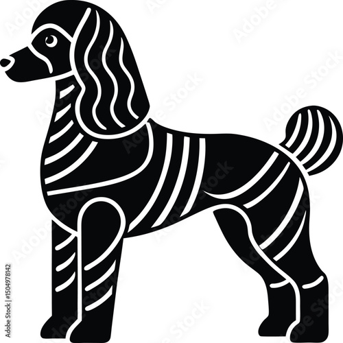  Dog Poodle Silhouette Vector Clipart Illustration png icon