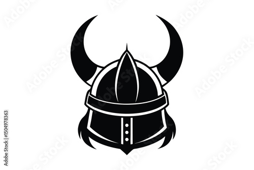 Viking helmet isolated on white background