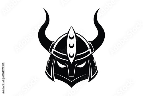 Viking helmet isolated on white background