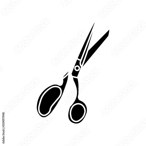 scissors icon on white background