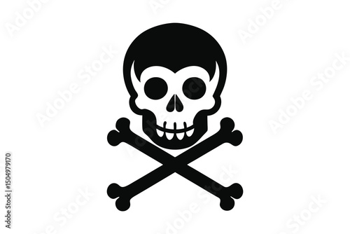 skull and crossbones isolated on white background