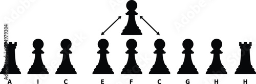 Strategic Chess Vector Illustration A King's Hierarchy