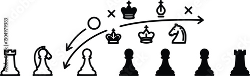 Strategic Chess Vector Illustration Mastering the Game