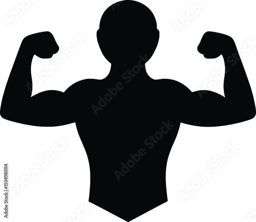 Powerful Vector Illustration Strong Man, Chess Player Concept