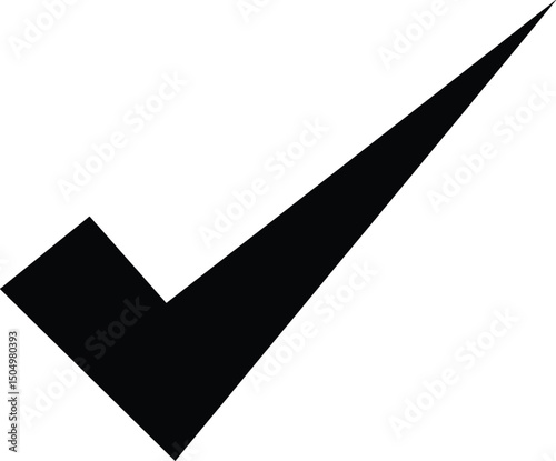 Vector Illustration Checkmark Icon, Chess Piece Style