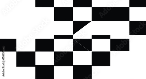 Abstract Chessboard Vector Illustration Geometric Design