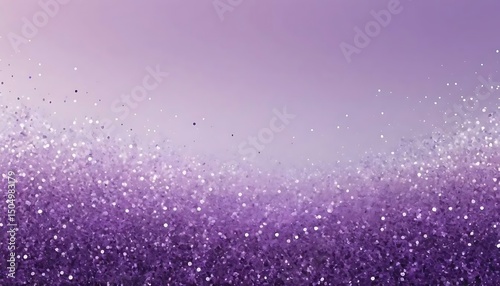 An abstract background sparkles with a gradient of lavender and violet glittery bokeh effect.