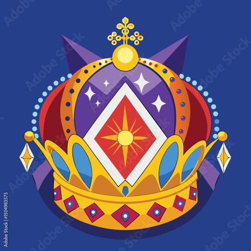 Royal Crown King Heraldic Crest Emblem