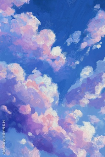 Impressionistic Sky with Clouds