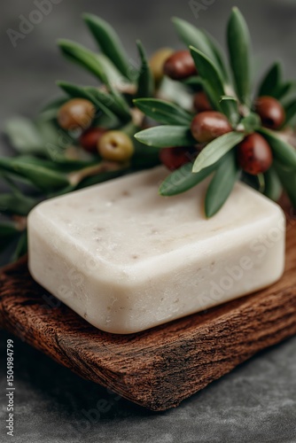 Soap Bar with Olive Branch
