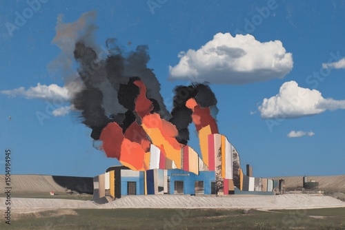 Factory Fire Collage