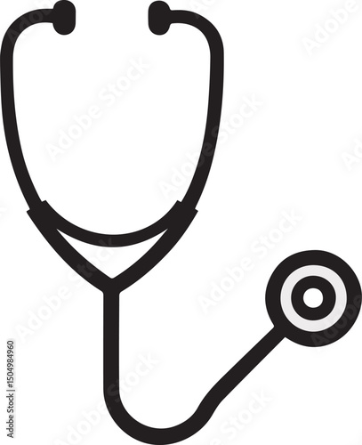 stethoscope icon design vector art illustrator