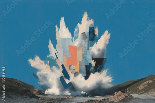 Explosive Landscape Collage
