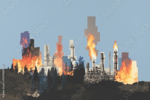 Industrial Complex and Fire