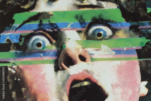 Distorted Face with Glitch Effect