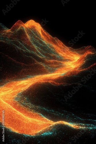 Abstract Glowing Landscape