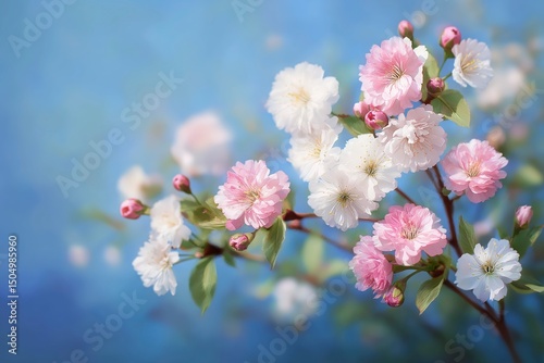 Cherry Blossoms on Branch