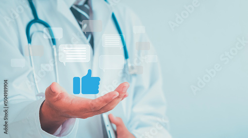 Users evaluate digital medical platform services and healthcare evaluations, online medical documents, patient history, physical examination, treatment