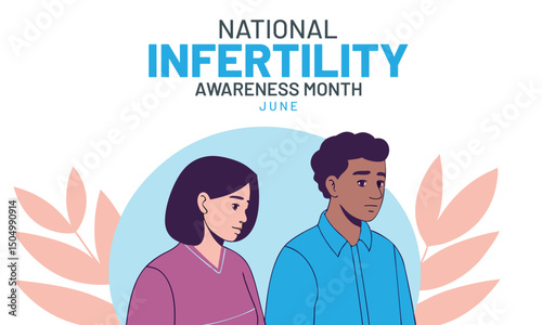 National Infertility Awareness Month. Infertility concept illustration Background.