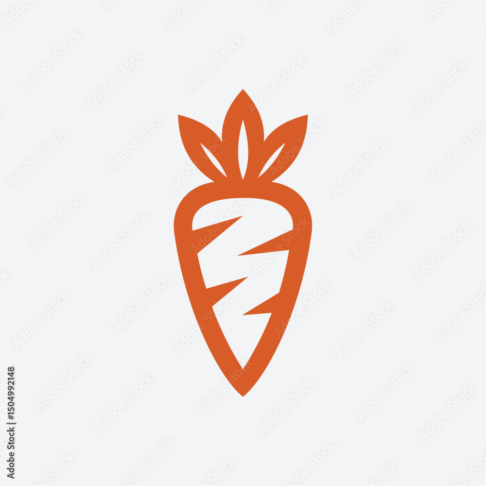 Naklejka premium carrot abstract logo