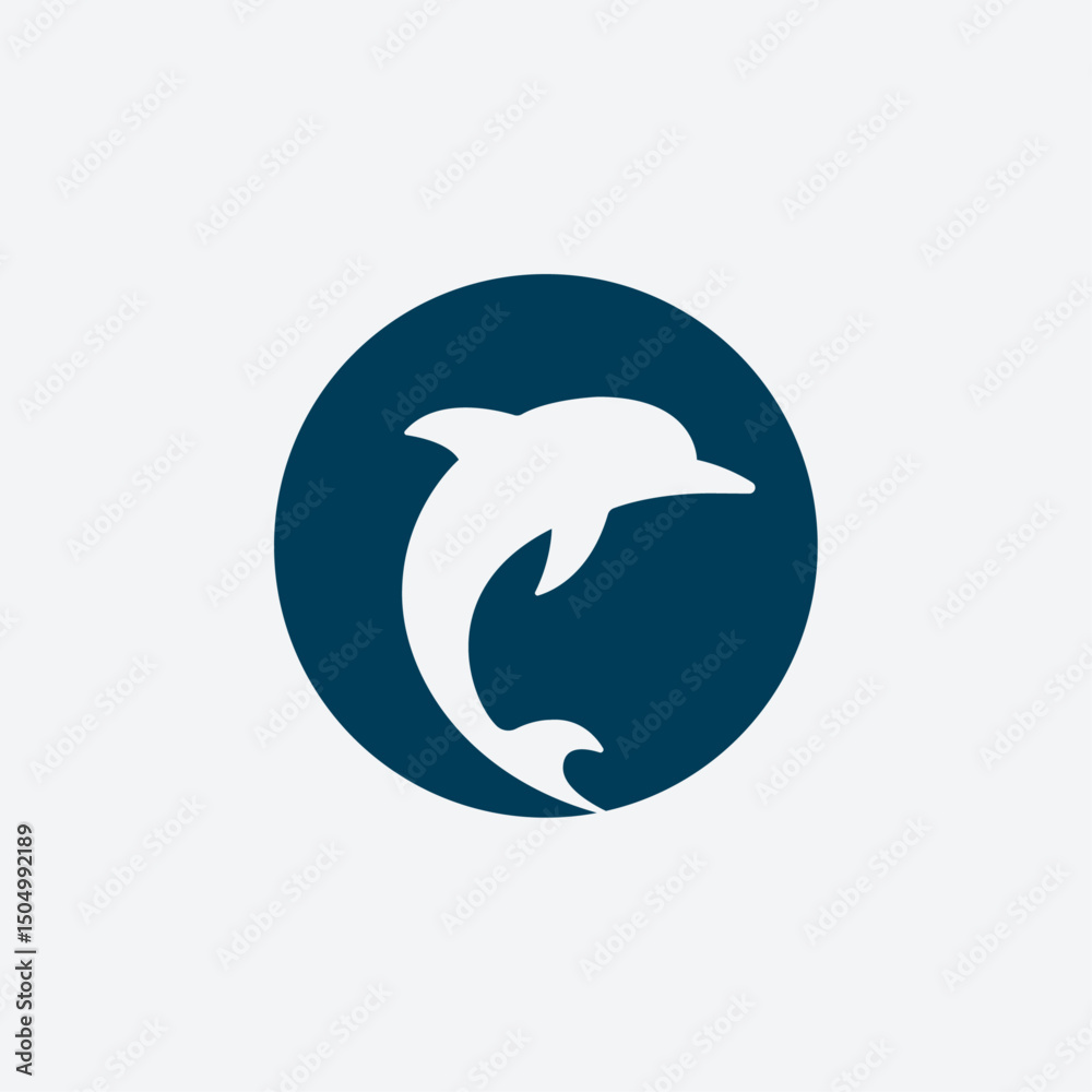 Minimal Dolphin Logo Minimal Dolphin Logo
