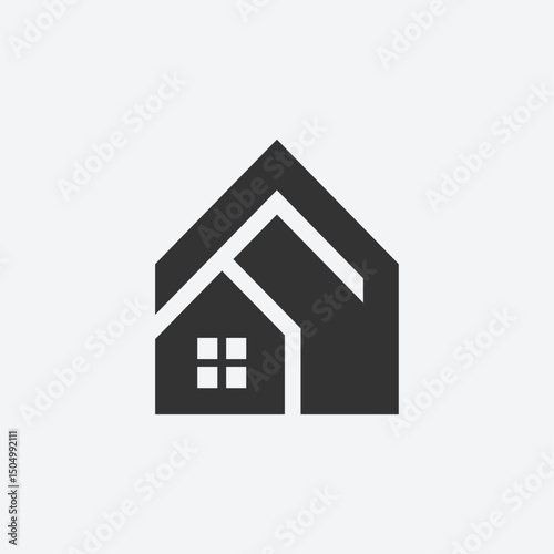 Modern home logo with F letter