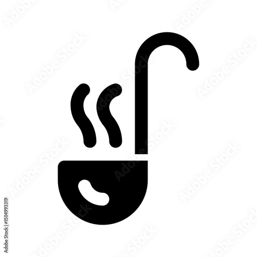 Soup ladle icon. Great for cooking or soup preparation designs.