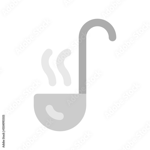 Soup ladle icon. Great for cooking or soup preparation designs.