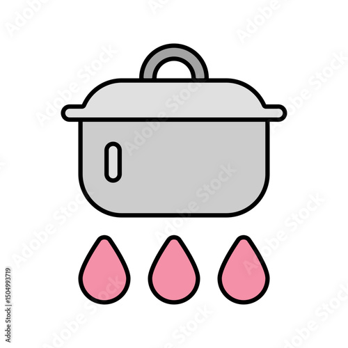 Cooking pot icon. Perfect for culinary or kitchen designs.