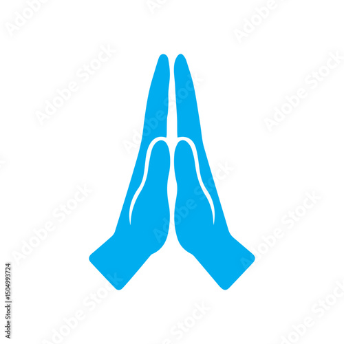 Beg hands pray colored icon