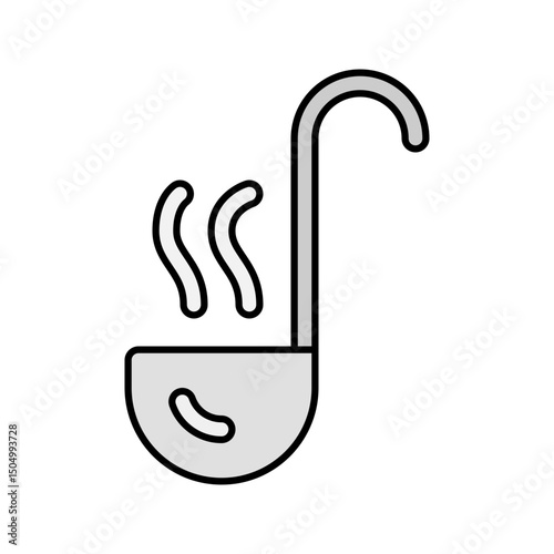 Soup ladle icon. Great for cooking or soup preparation designs.