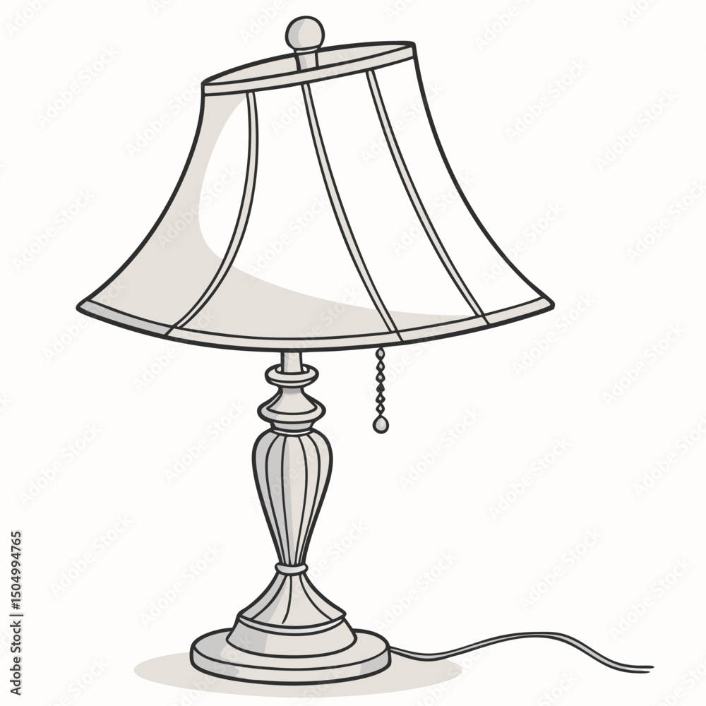 Obraz premium Lamp white backround & vector art