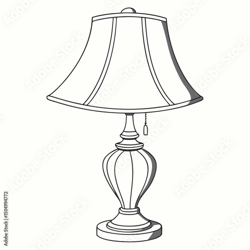 Lamp white backround & vector art