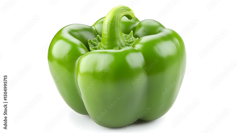 green pepper isolated on white green pepper isolated on white