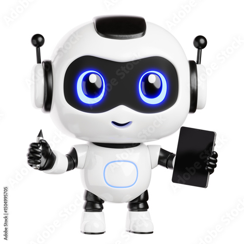 Robot Holding Tablet
