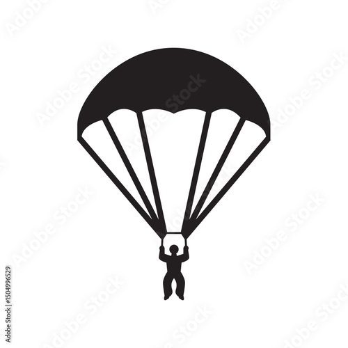 Vector illustration of a skydiver