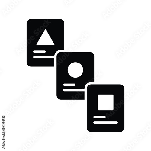 flash cards icon vector design template simple and clean