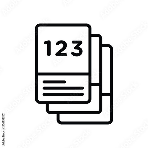 flash cards icon vector design template simple and clean
