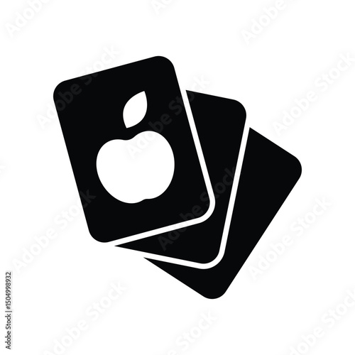 flash cards icon vector design template simple and clean