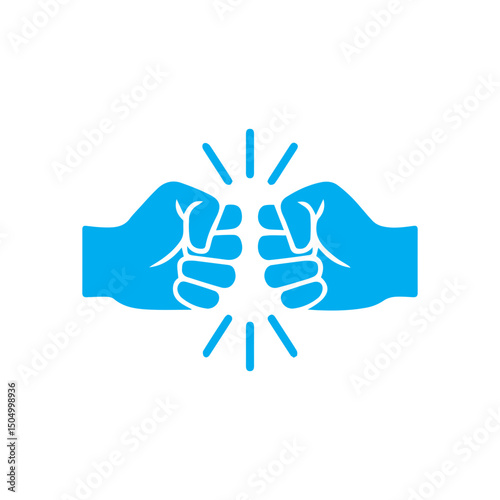 bump fist colored icon