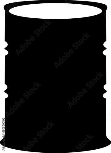 Barrel oil drum icon in flat style. isolated on transparent background